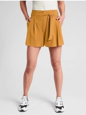 ATHLETA Women’s Mustard High Waisted Shorts Size 8